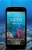 Aquarium digital clock lwp poster