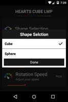 3D Cute Hearts Cube LWP capture d'écran 3