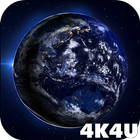 4K Earth Planet Video Live Wal icône