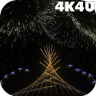 4K Fireworks Video Live Wallpaper icône