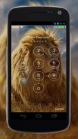 4K Lion Lock Screen poster