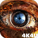 4K Steampunk Quantum Mechanic Eye Live Wallpaper APK