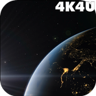 4K Space view of Earth Video Live Wallpaper icône