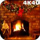 4K Xmas Fireplace Video Live Wallpaper APK