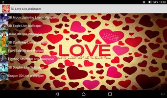 3D Valentines Wallpaper - Screen Lock, Sensor,Auto ảnh chụp màn hình 1