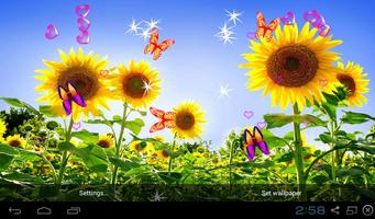 3D Sunflower Wallpaper - Screen Lock, Sensor, Auto poster