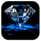 Falling diamonds 3D icon