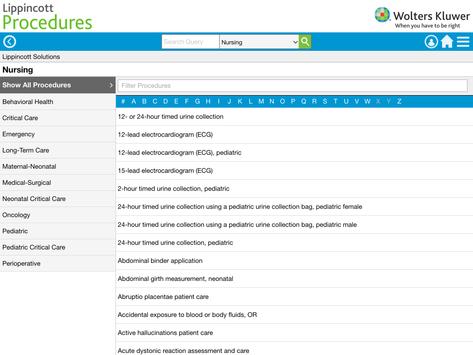 Lippincott Procedures 截图 6
