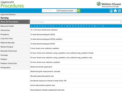 Lippincott Procedures 截图 11