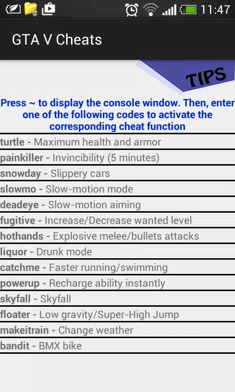 Download do APK de PC Cheats GTA V para Android