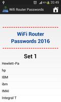 Wifi Router Passwords 2016 screenshot 1