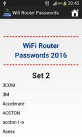 Wifi Router Passwords 2016 screenshot 2