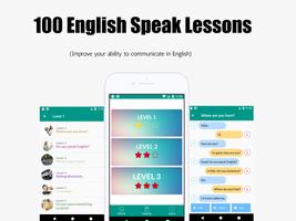 100 English Speak Lessons الملصق