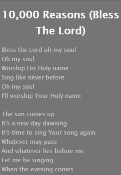 Matt Redman - 10,000 Reasons Lyrics APK per Android Download