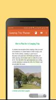 Camping Trip Planner الملصق