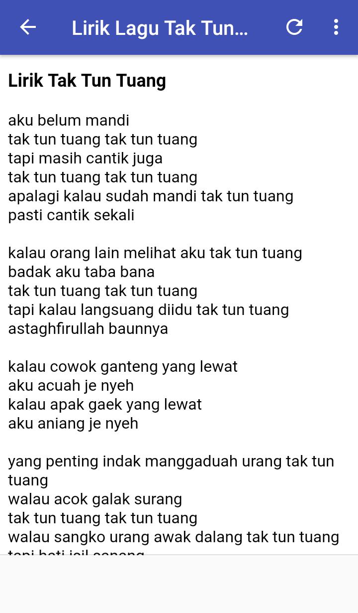 Lagu Tak Tun Tuang Upiak Isil Fur Android Apk Herunterladen