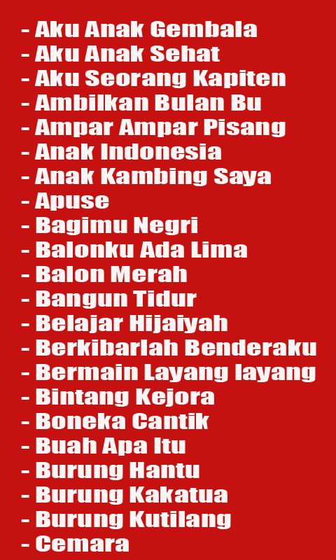 Lagu Anak Anak Kenangan For Android Apk Download