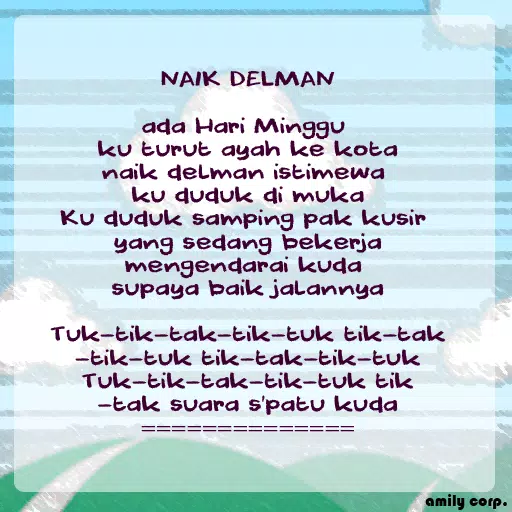 Teks Lagu Naik Delman Lagu Anak Pilihan & Lirik v3 APK untuk Unduhan Android