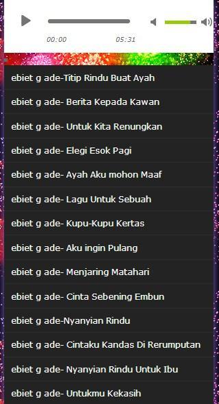 Mp3 Music Lagu Ebiet G Ade : Kumpulan Lagu Ebiet G Ade Lengkap Download