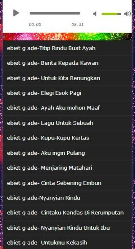 download lagu ayah ebiet g ade cover