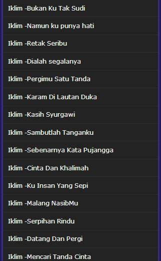 Lagu Malaysia Iklim Band Terpopuler For Android Apk Download