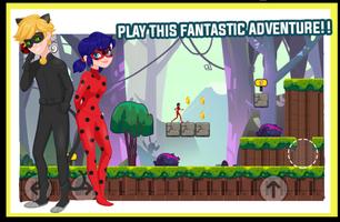 Ladybug The Hero Chibi RUN Plakat