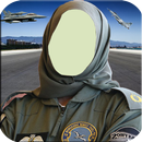 Dame Pilote Armée Officier Uniforme Photo Éditeur APK