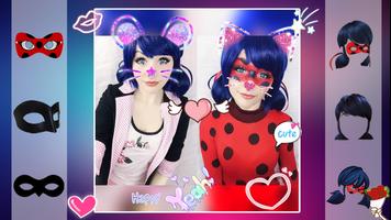 Ladybug Stickers & Snap Selfie poster