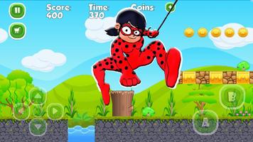 Ladybug The Hero Run Chibi اسکرین شاٹ 1