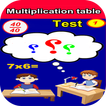 Multiplication table : Test 1