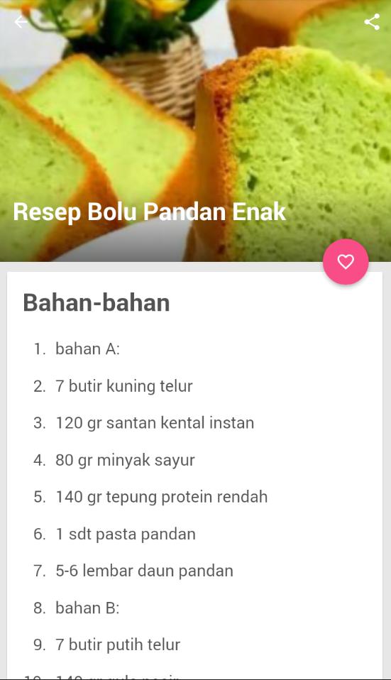 Resep Kue Bolu Pandan Fur Android Apk Herunterladen