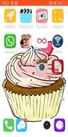 Cupcake Live Wallpaper 2017 captura de pantalla 2