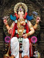 Lalbaugcha Raja लालबागचा राजा  Ganesha लालबाग ポスター