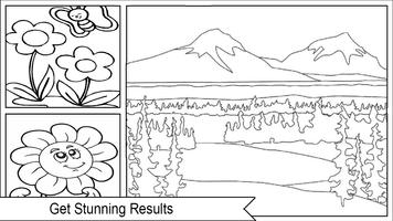 من السهل تلوين المناظر الطبيعية الصفحات تصوير الشاشة 1