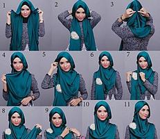 Trendy Hijab Tutorial 2016 Plakat