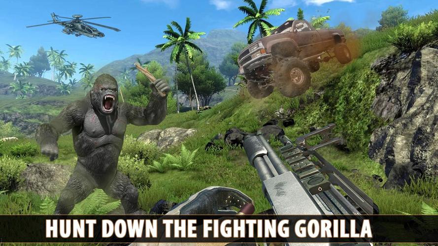 angry gorillas fighting