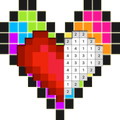 Sandbox Pixel - by number coloring page