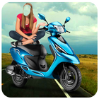 Girls Man Bike Rider  Photo Suit icon