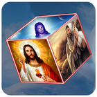 Jesus 3D Cube Live Wallpaper أيقونة