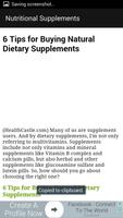 Nutrition And Supplements capture d'écran 2