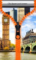 City Zipper Lock Screen Affiche