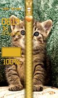 Kitty Zipper Lock Screen syot layar 3