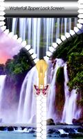 Waterfall Zipper Lock Screen Plakat