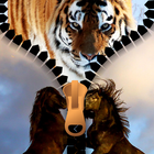 Wild Animal Zipper Lock Screen أيقونة