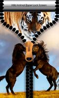 Wild Animal Zipper Lock Screen Affiche