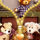 Teddy Bear Zipper Lock Screen Zeichen
