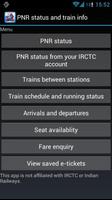 PNR status and train info Affiche