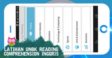 Latihan UNBK Reading Comprehension Inggris captura de pantalla 3