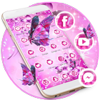نيون الفراشة موضوع قفل الشاشة خلفيات Lock Screen أيقونة