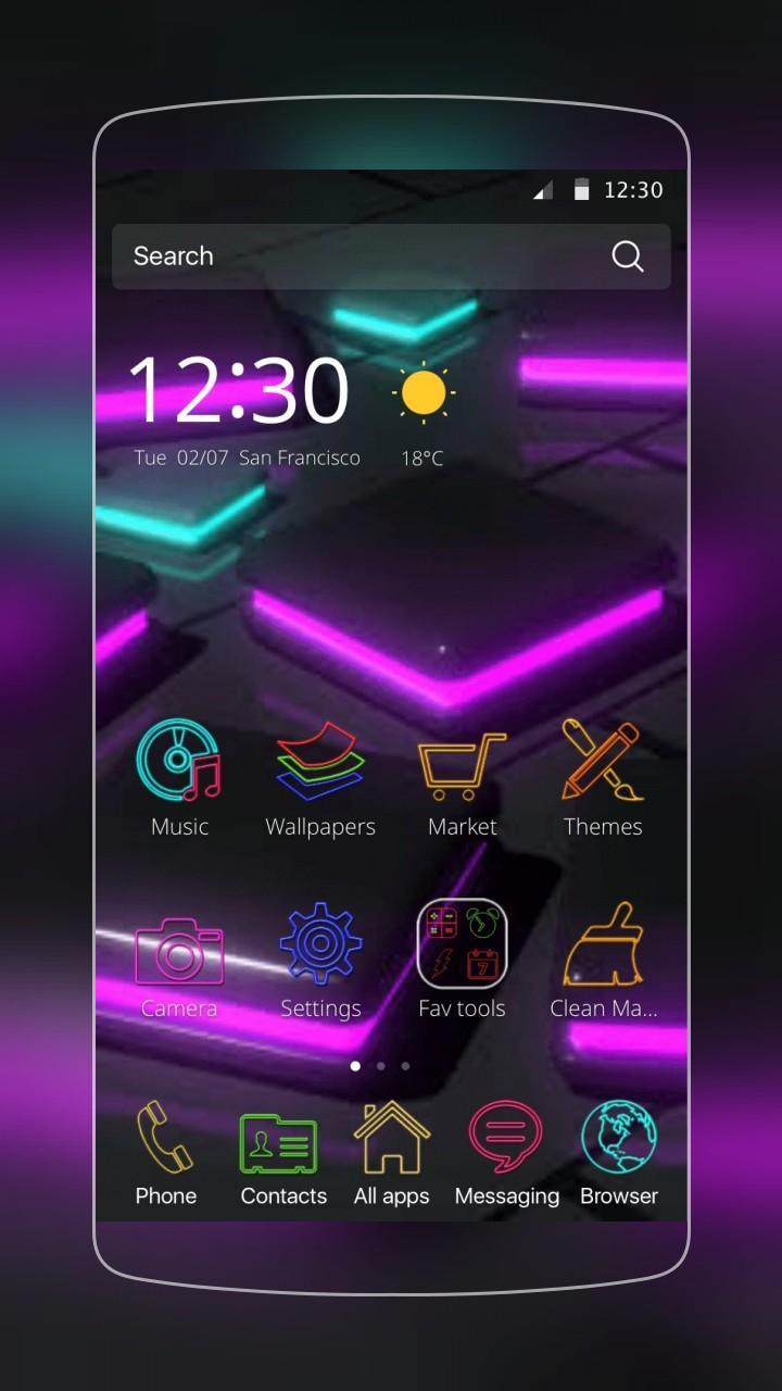 Android 用の ネオンのhd壁紙ランチャー Apk をダウンロード
